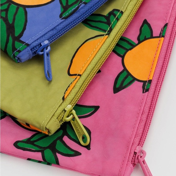 NWT Baggu Flat Pouch Set - Orange Tree - Picture 2 of 4